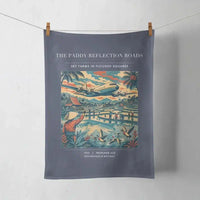 Thumbnail for VINTAGE G4497 - The Paddy Reflection Roads - Designed Towels design on navyblue