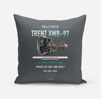 Thumbnail for TRENT XWB-97 design on gray pillow