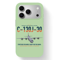 Thumbnail for C-130J-30 Super Hercules design on light green magsafe iphone case, for iPhone 17 Pro