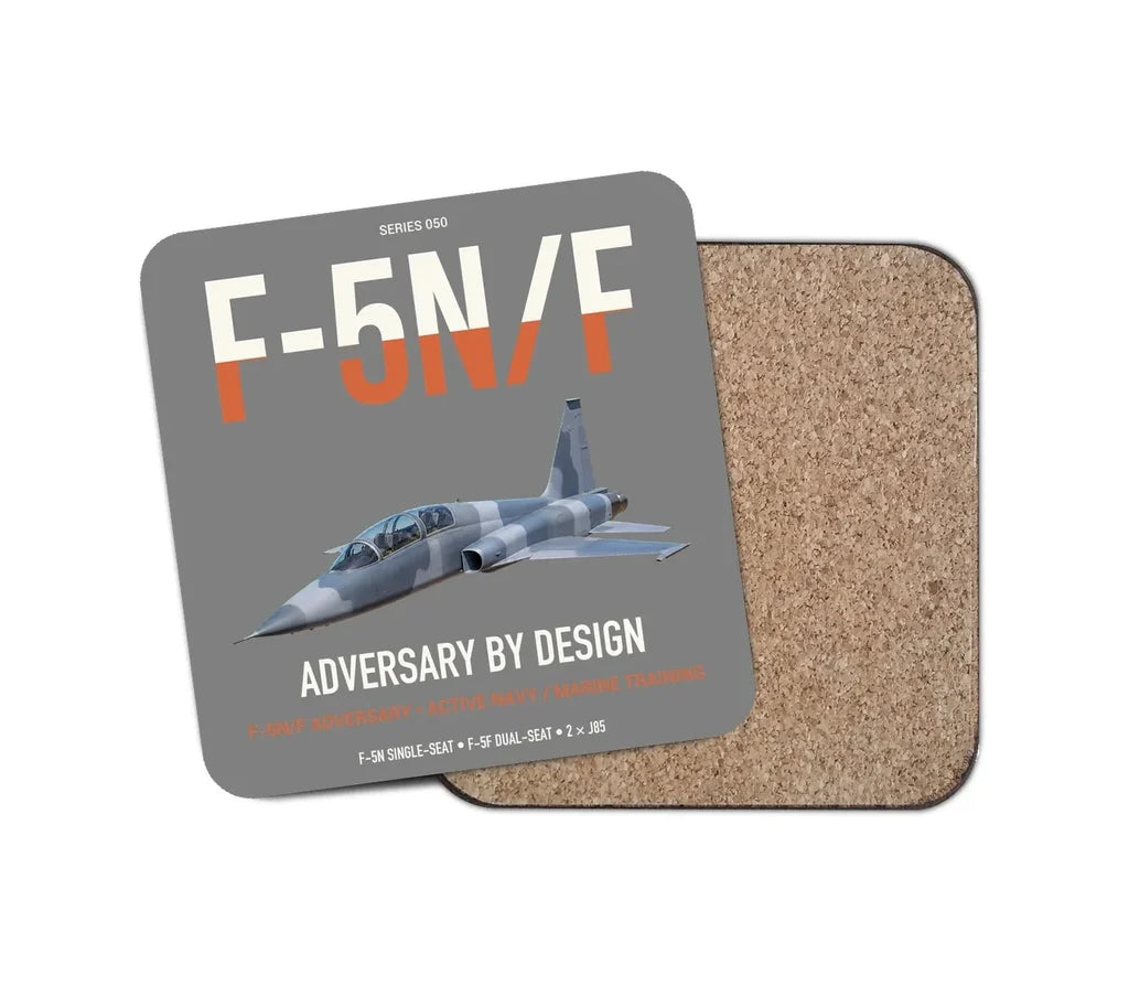 F-5N F Adversary design on gray 1 piece coaster