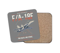 Thumbnail for F-A-18F Super Hornet design on gray 1 piece coaster