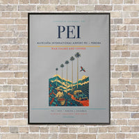 Thumbnail for Matecaña International Airport PEI — Pereira vertical canvas print - framed - light gray background