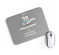 Thumbnail for Fokker 70 design on gray rectangle mouse pad
