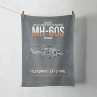 Thumbnail for Sikorsky MH-60S Seahawk design on gray towel