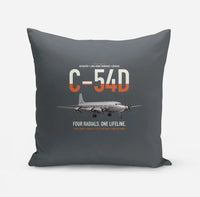 Thumbnail for C-54D Skymaster design on gray pillow