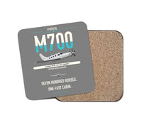 Thumbnail for Piper M700 Fury design on gray 1 piece coaster