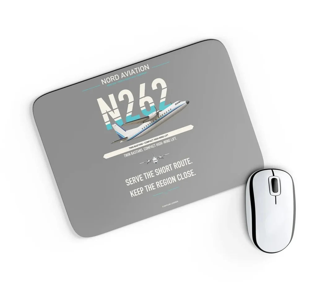 Nord 262A design on gray rectangle mouse pad
