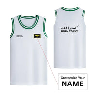 Thumbnail for Born To Fly Glider Designed Basketball Style Sports Tank Tops - view 11