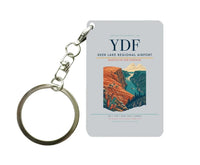 Thumbnail for Deer Lake Regional Airport (YDF) design on light gray key chain