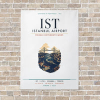 Thumbnail for Istanbul Airport IST vertical canvas print - no frame - white background