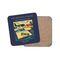 Thumbnail for The Chief Pilot's Logbook - Designed Coasters design on navy blue 1-piece