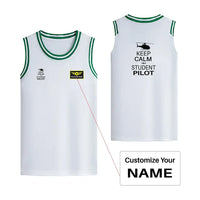 Thumbnail for Student Pilot (Helicopter) Designed Basketball Style Sports Tank Tops - view 11