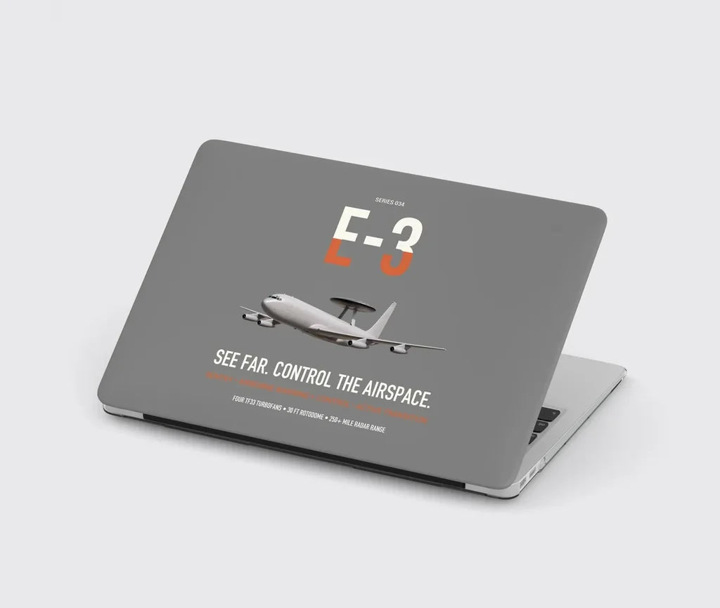 E-3 Sentry AWACS design on gray MacBook case