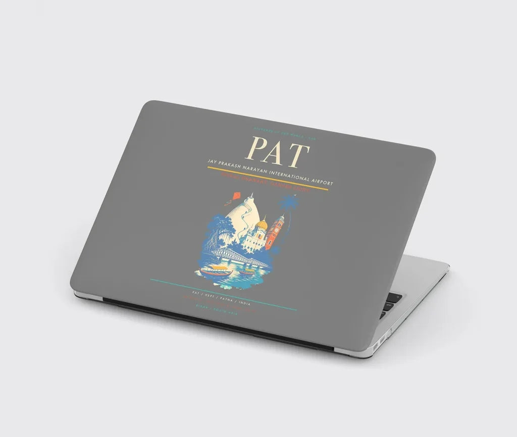 Jay Prakash Narayan International Airport (PAT) design on gray MacBook case