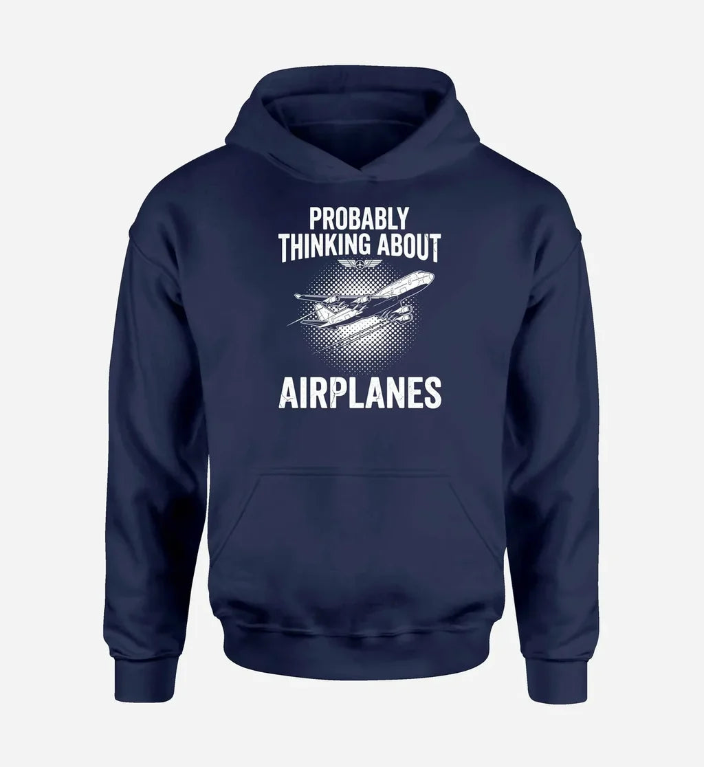 Probably Thinking About Airplanes - Navy Blue