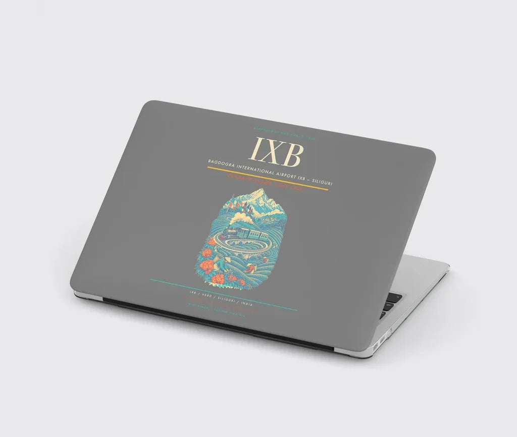 Bagdogra International Airport (IXB) design on gray MacBook case
