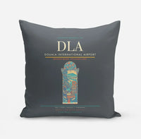 Thumbnail for Douala International Airport (DLA) design on gray pillow