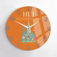 Thumbnail for Phu Bai International Airport (HUI) design on orange no frame wall clock