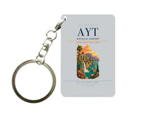 Thumbnail for Antalya Airport (AYT) design on light gray key chain