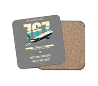 Thumbnail for Boeing 767-300F design on gray 1 piece coaster