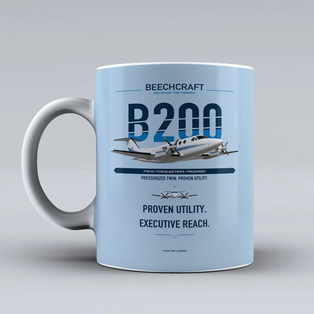 Air B200 Mug design on light blue king