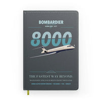 Thumbnail for Bombardier Global 8000 design on gray notebook