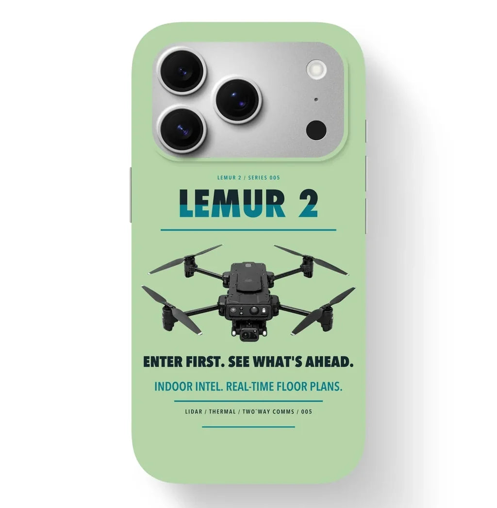 BRINC LEMUR 2 Case design on light green iphone case
