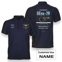 Thumbnail for GEnx-2B design on navy blue polo with custom name badge