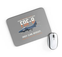 Thumbnail for F9F-8 Cougar Swept Wing Carrier Fighter design on gray rectangle mouse pad