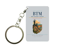 Thumbnail for Bert Mooney Airport (BTM) design on light gray key chain