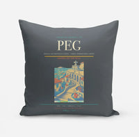 Thumbnail for Perugia San Francesco d'Assisi – Umbria International Airport (PEG) design on gray pillow