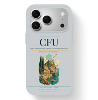 Thumbnail for Corfu Airport (CFU) design on light gray iPhone 17 Pro MagSafe case