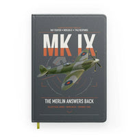 Thumbnail for Supermarine Spitfire Mk IX design on gray notebook