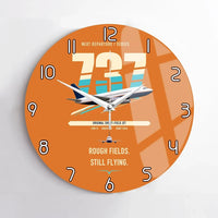 Thumbnail for Boeing 737-200 design on orange no frame wall clock