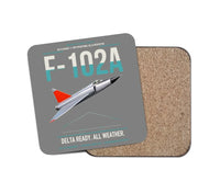 Thumbnail for F-102A Delta Dagger design on gray 1 piece coaster