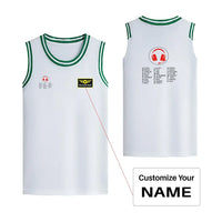 Thumbnail for Aviation Alphabet 3 Designed Basketball Style Sports Tank Tops - view 11