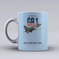 Thumbnail for SEPECAT Jaguar GR1 design on light blue ceramic mug, double-side print