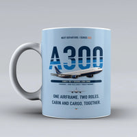 Thumbnail for A300C4-203 Mug design on light blue airbus