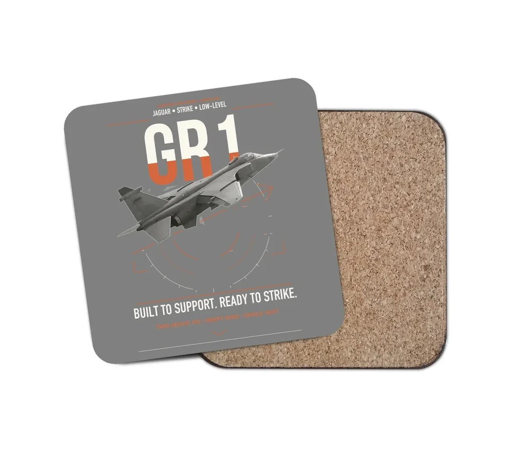 SEPECAT Jaguar GR1 design on gray 1 piece coaster