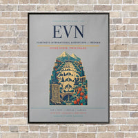 Thumbnail for Zvartnots International Airport EVN — Yerevan vertical canvas print - framed - light gray background