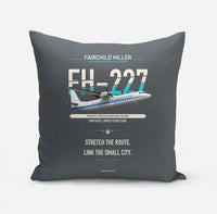 Thumbnail for Fairchild Hiller FH-227B design on gray pillow