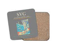 Thumbnail for Stavanger Airport, Sola (SVG) design on gray 1 piece coaster