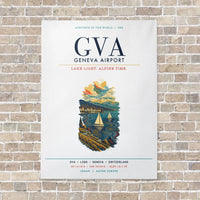 Thumbnail for Geneva Airport GVA vertical canvas print - no frame - white background