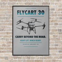 Thumbnail for DJI FlyCart 30 vertical canvas print - framed - light gray background