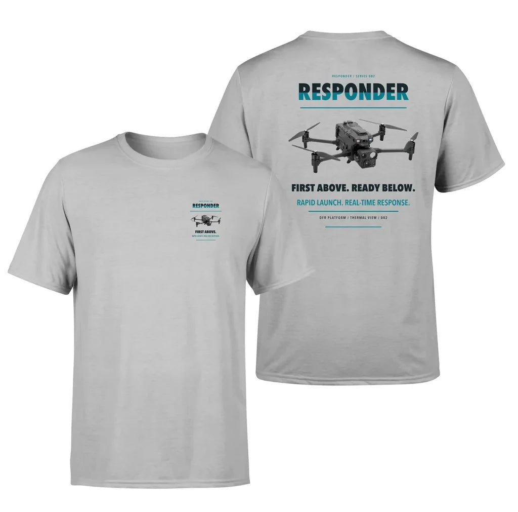 BRINC Responder design on light gray t shirt
