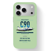 Thumbnail for Beechcraft King Air C90 design on light green magsafe iphone case, for iPhone 17 Pro