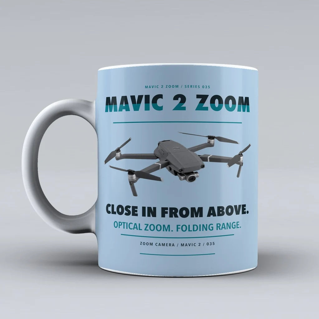 Mavic 2 Zoom Mug design on light blue dji
