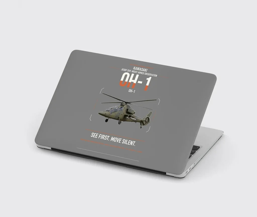 Kawasaki OH-1 design on gray MacBook case