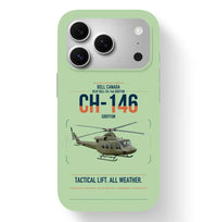 Thumbnail for Bell Canada CH-146 Griffon design on light green magsafe iphone case, for iPhone 17 Pro