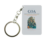 Thumbnail for Genoa Cristoforo Colombo Airport (GOA) design on light gray key chain